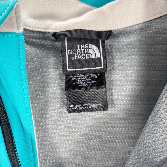 The North Face Women's Teal Soft Shell Vest M/M Full Zip Outdoor Hiking Layer - Picture 7 of 11